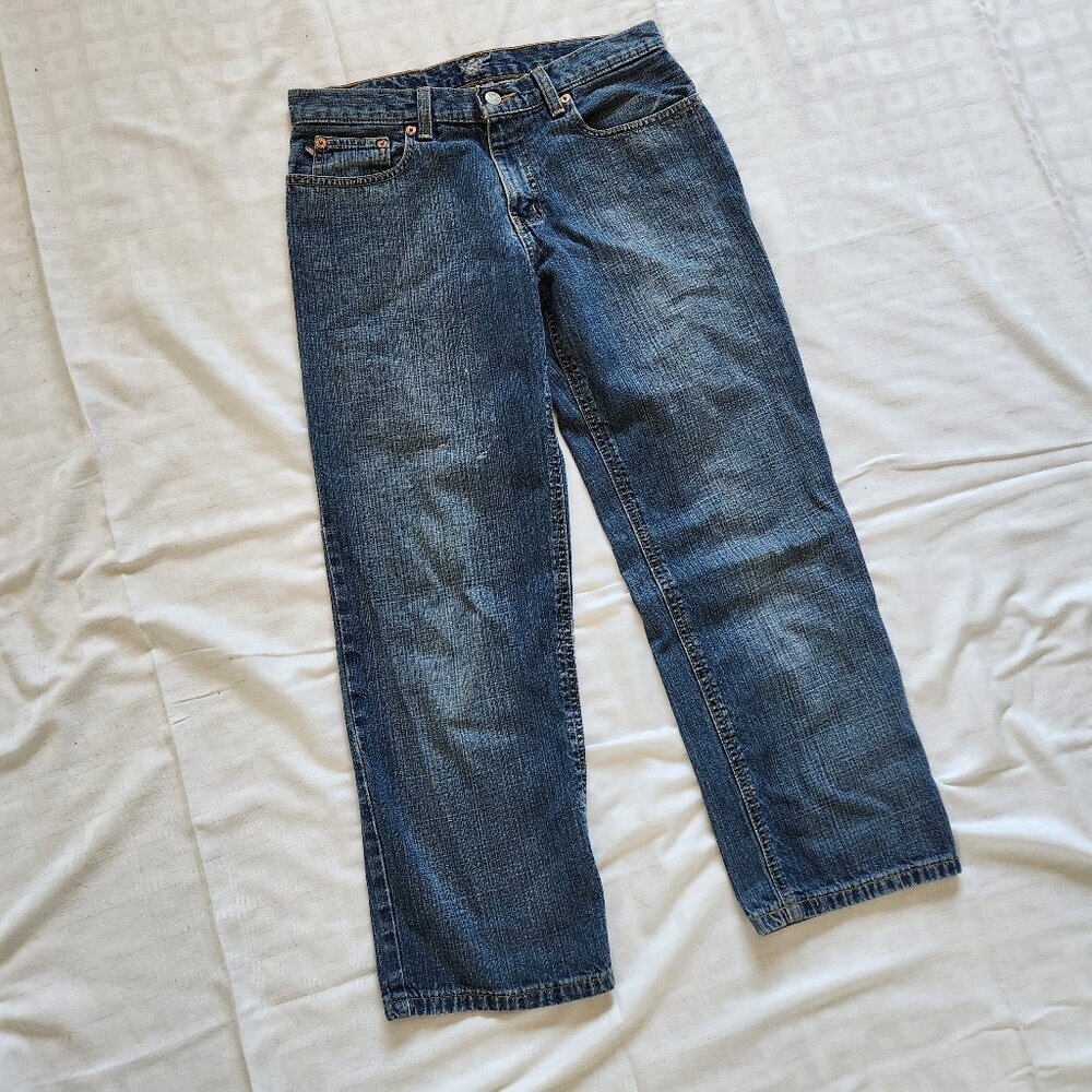 Vintage Polo Jeans Co Ralph Lauren Pants Boys Size 4 Denim Straight Leg Blue - Picture 1 of 9